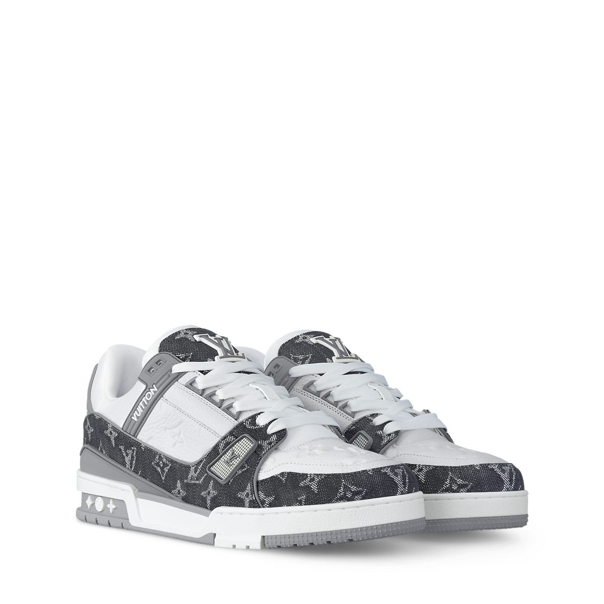 LV 26ss Trainer Sneakers White Green Cowhide 657898